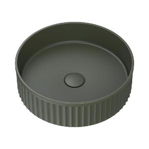 MINKA FLUTED ROUND SOLID SURFACE BASIN F MINKA FLUTED ROUND SOLID SURFACE BASIN F