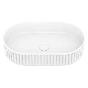 MINKA FLUTED PILL SHAPED SOLID SURFACE B MINKA FLUTED PILL SHAPED SOLID SURFACE B
