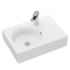 REBA CERAMIC WH BASIN LH BOWL W OF 1TH REBA CERAMIC WH BASIN LH BOWL W OF 1TH