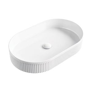 ELEANOR OVAL GL WH AC BASIN 580 X360X100 ELEANOR OVAL GL WH AC BASIN 580 X360X100