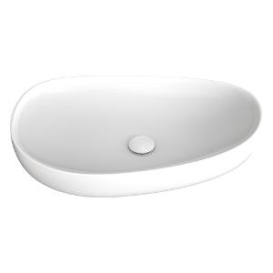 PEBBLE LARGE SLIM EDGE BASIN GL WHT