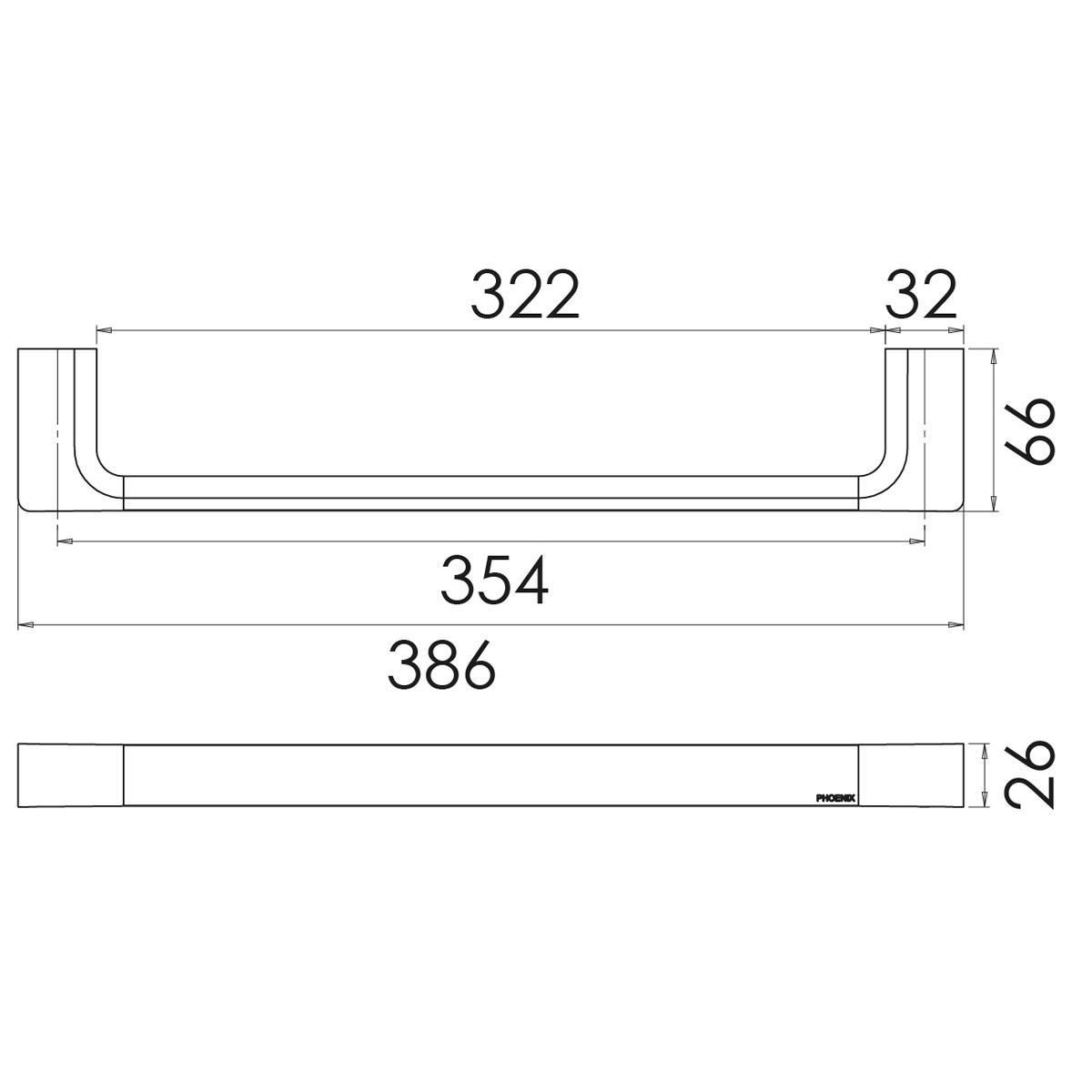 GLOSS HAND TOWEL RAIL BG