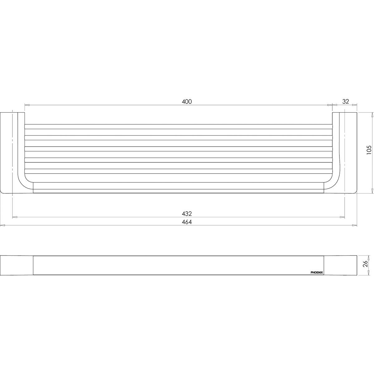 GLOSS SHOWER SHELF CP