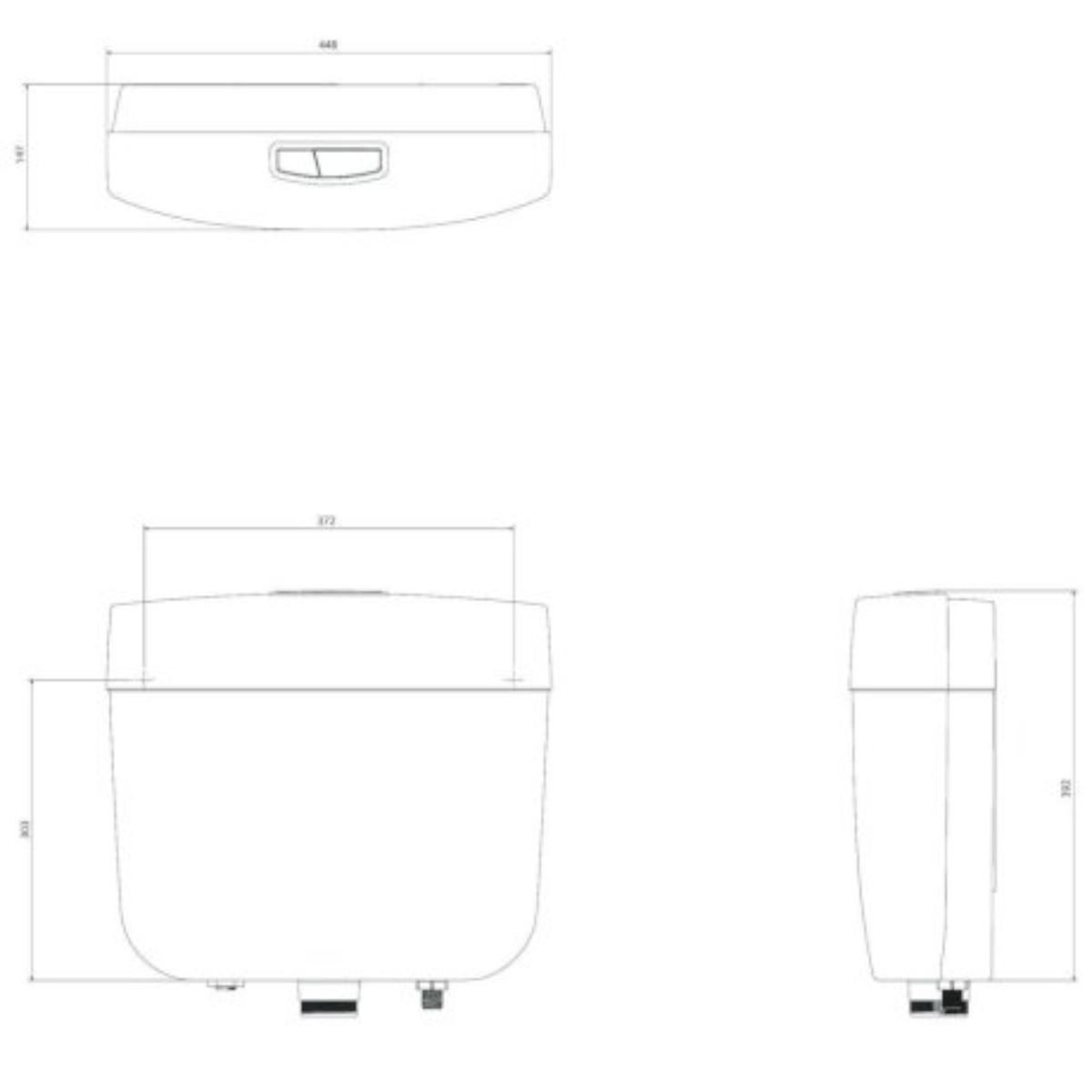 CISTERN SLIMLINE P/CORD 3 STAR 1.8L