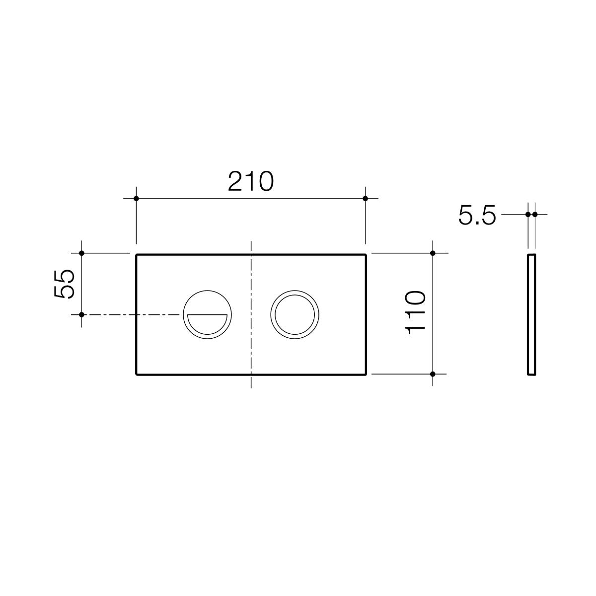 INVISI 2 RND DC DF BTN PNL - WHITE