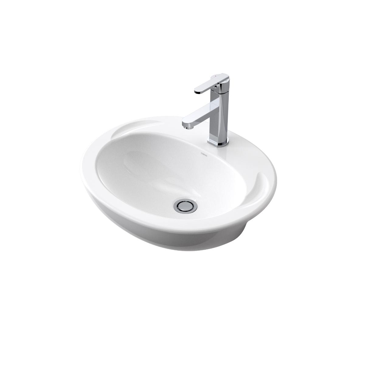 CONCORDE SEMI RECESSED BASIN 1TH WH