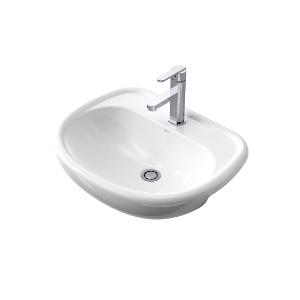 CARAVELLE 550 SEMI RECESSED BASIN 1TH WH