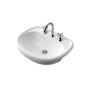 CARAVELLE 550 SEMI RECESSED BASIN 3TH WH