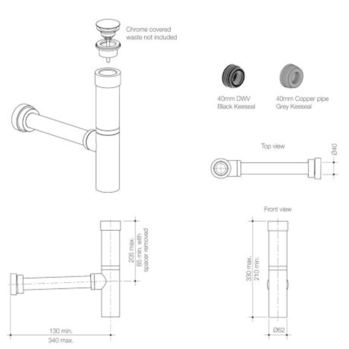 BOTTLE TRAP MODINA 40MM