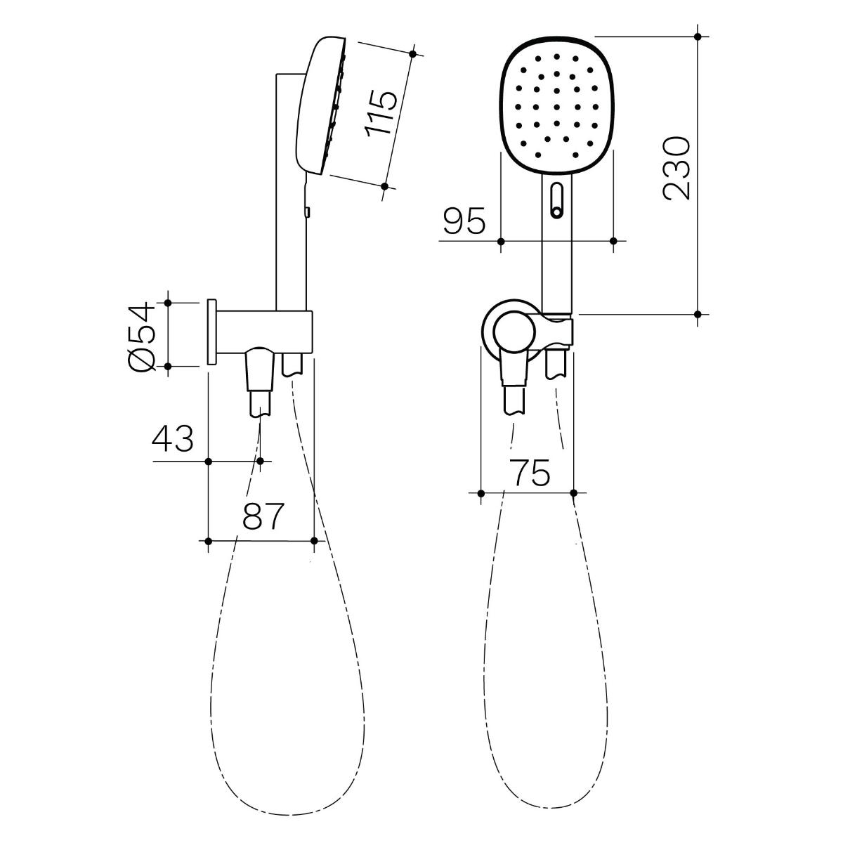 CONTURA II HAND SHOWER BN
