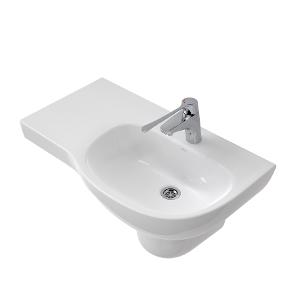 CARE 700 LH SHELF WALL BASIN 1 T/H