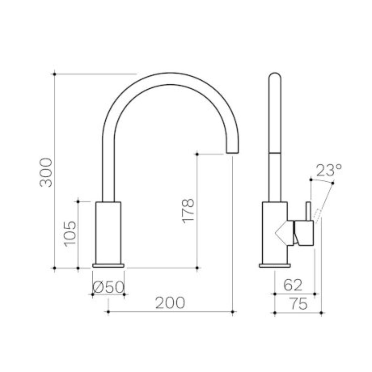 CLARK ROUND PIN SINK MIXER CP