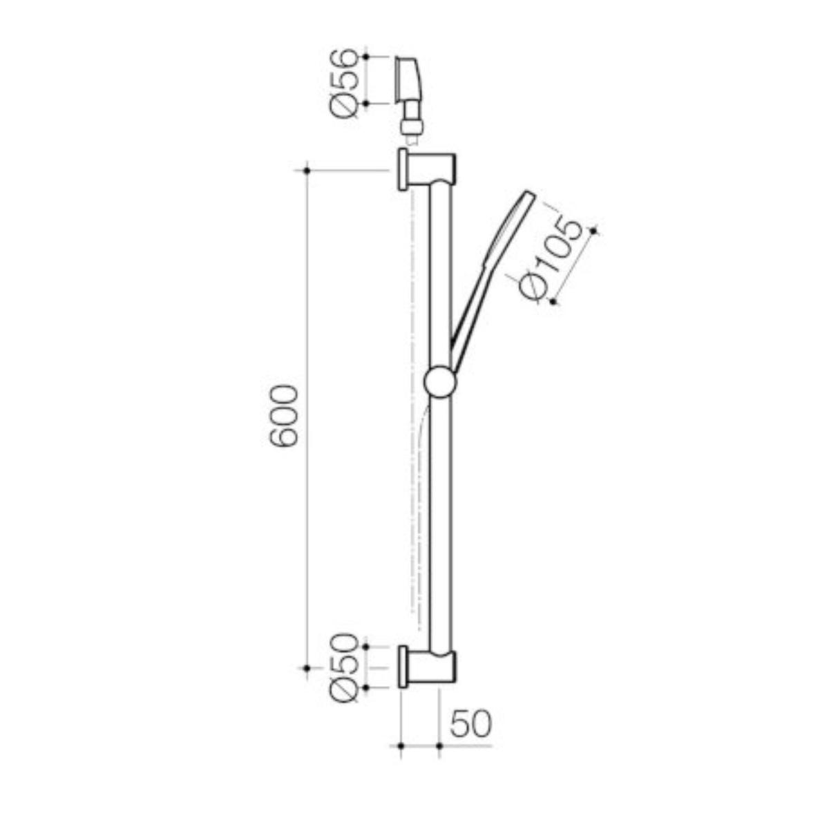 CLARK BASICS RND RAIL SHOWER CP