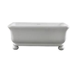 KIRKHAM 180 TITANCAST SS BATH GL WHT