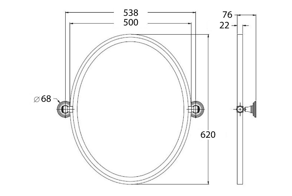 MAYER OVAL MIRROR BB