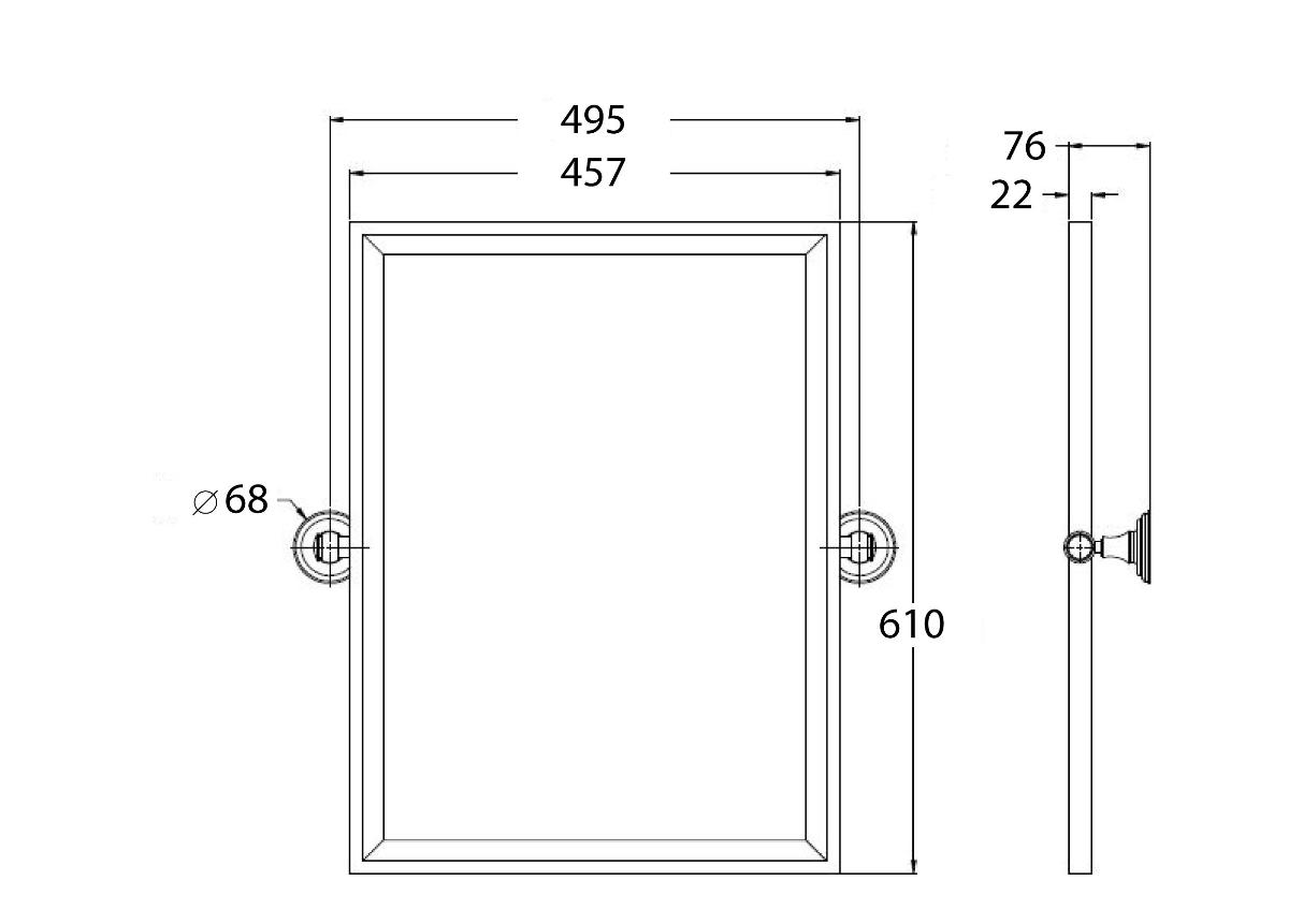 MAYER RECTANGLE MIRROR CP