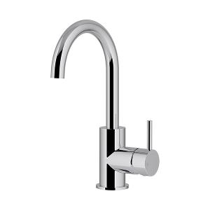 ROUND GOOSENECK BASIN MIXER CP