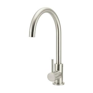 ROUND KITCHEN MIXER TAP BN