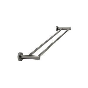 ROUND DOUBLE TOWEL RAIL 600MM SHAD