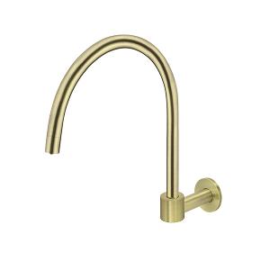 RND HIGH RISE SWV WALL SPOUT TIG BRNZ