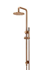 RND RAIL 200MM ROSE 1F HAND SHOWER L BRZ