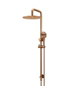 RND RAIL 300MM ROSE 3F HAND SHOWER L BRZ