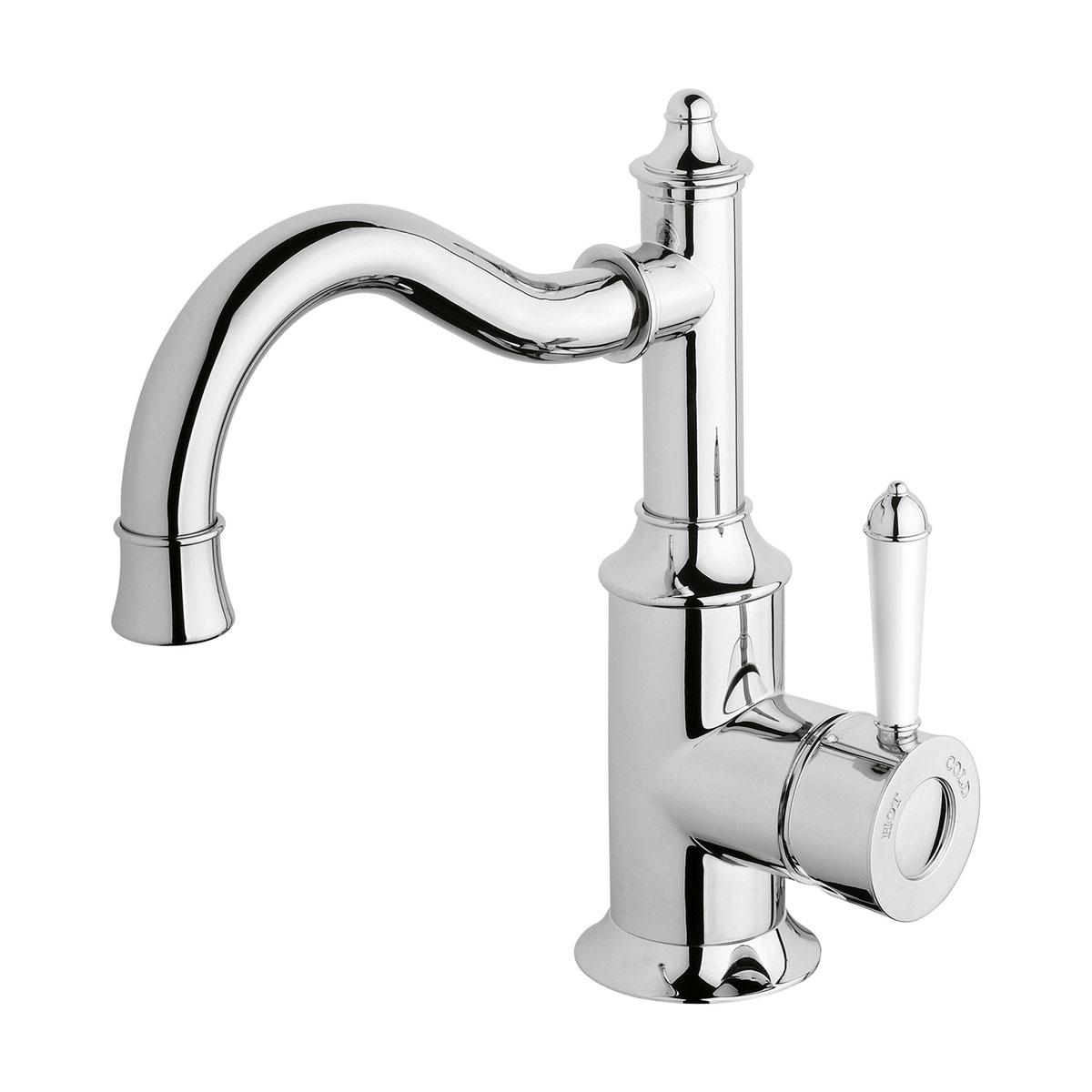 NOSTALGIA BASIN MIXER 160 SHEP CR CP WHT