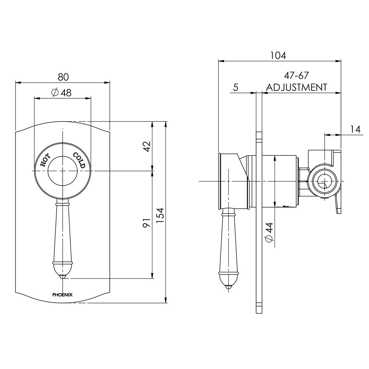 NOSTALGIA SHOWER / WALL MIXER CP WHT