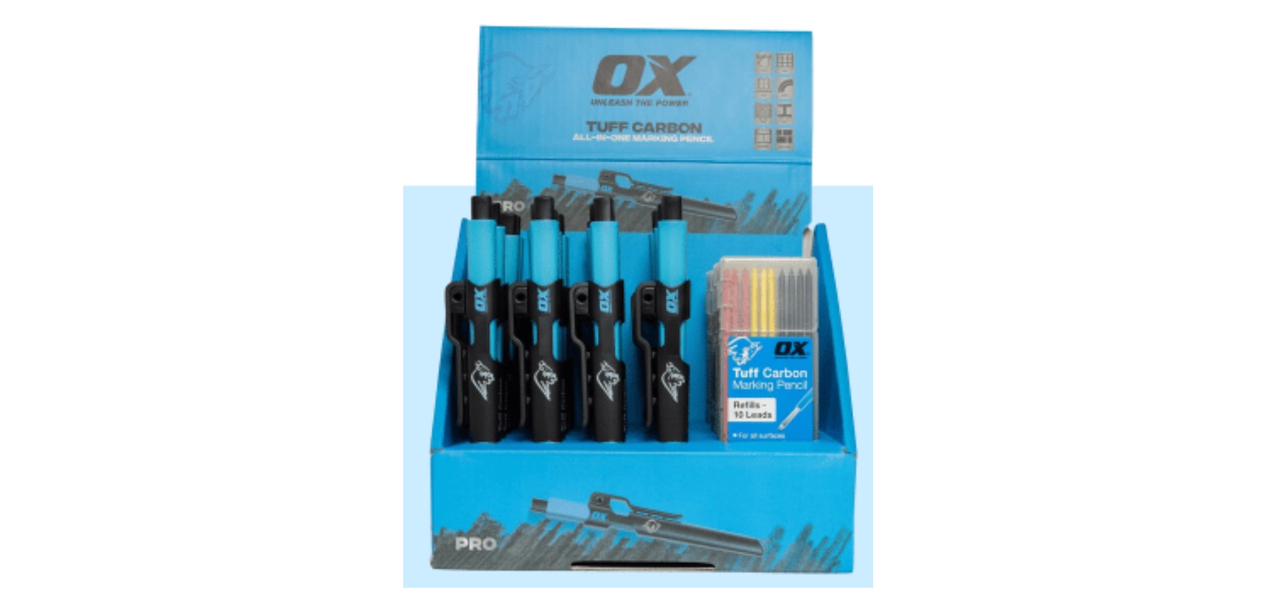 OX TUFF CARBON MARKING PENCIL DISPLAY PK