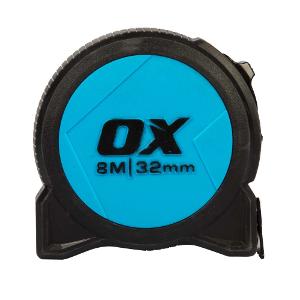 OX PRO WIDE BLADE TAPE MEASURE 8MTR OX PRO WIDE BLADE TAPE MEASURE 8MTR