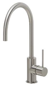 VIVID SLIMLINE SINK MIXER 220 G/NECK BN