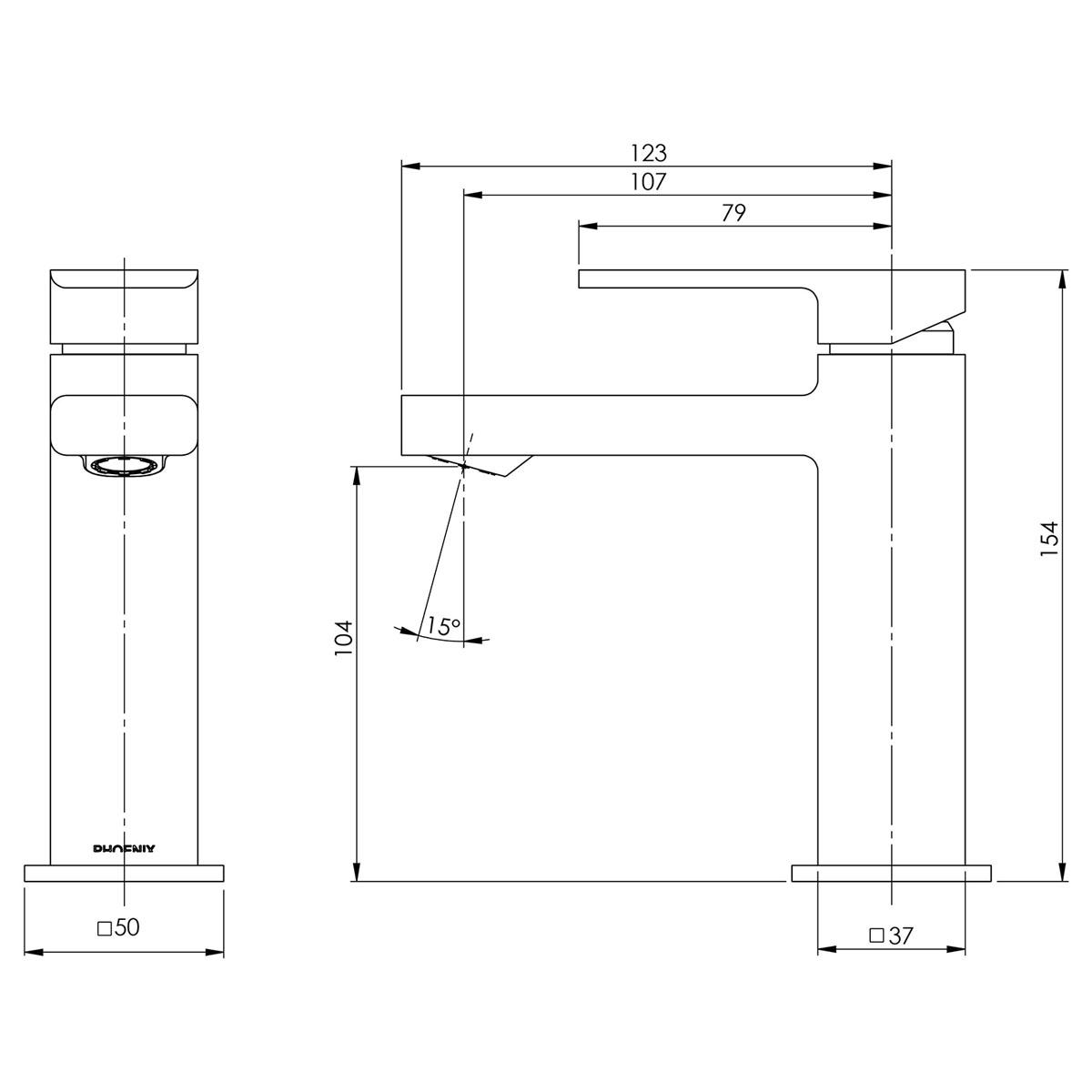 RADII BASIN MIXER CP