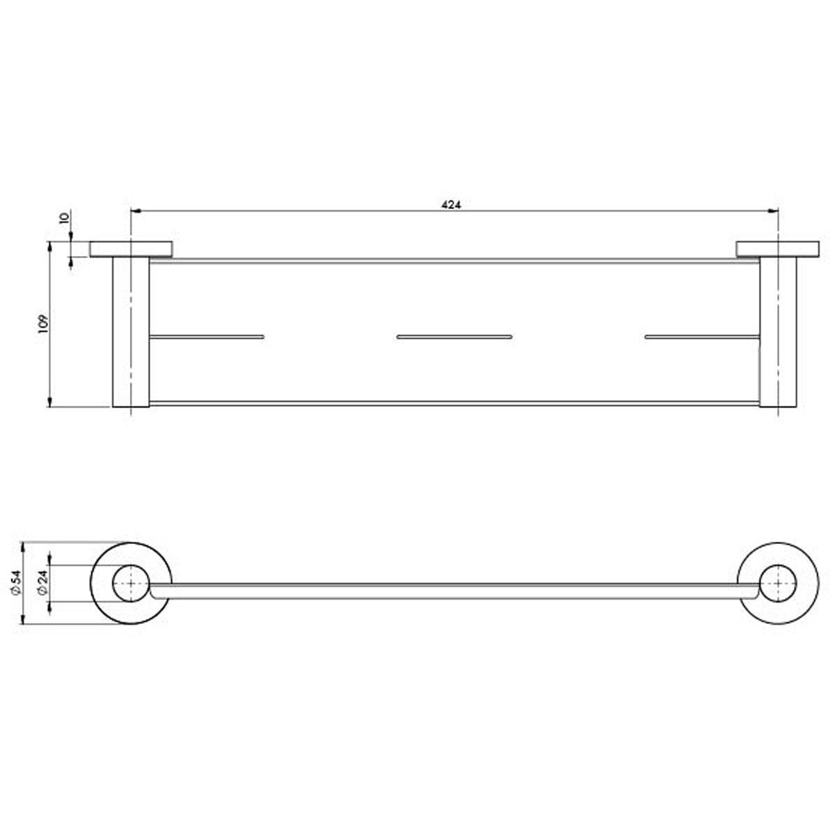 RADII METAL SHELF ROUND PLATE BG