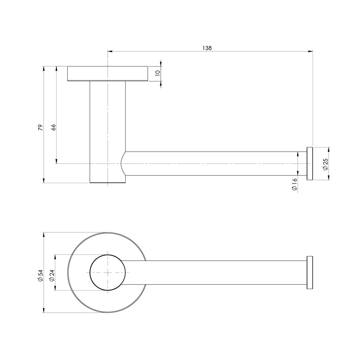 RADII TOILET ROLL HOLDER ROUND BG