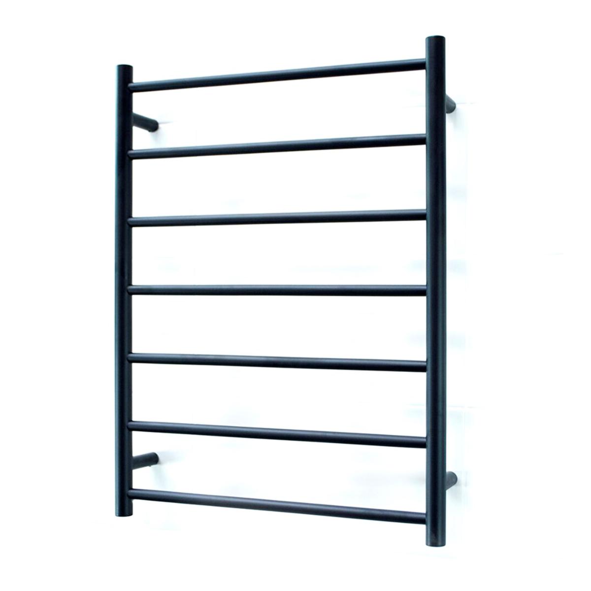 TOWEL RAIL LH MB 600X800MM RND HEATED