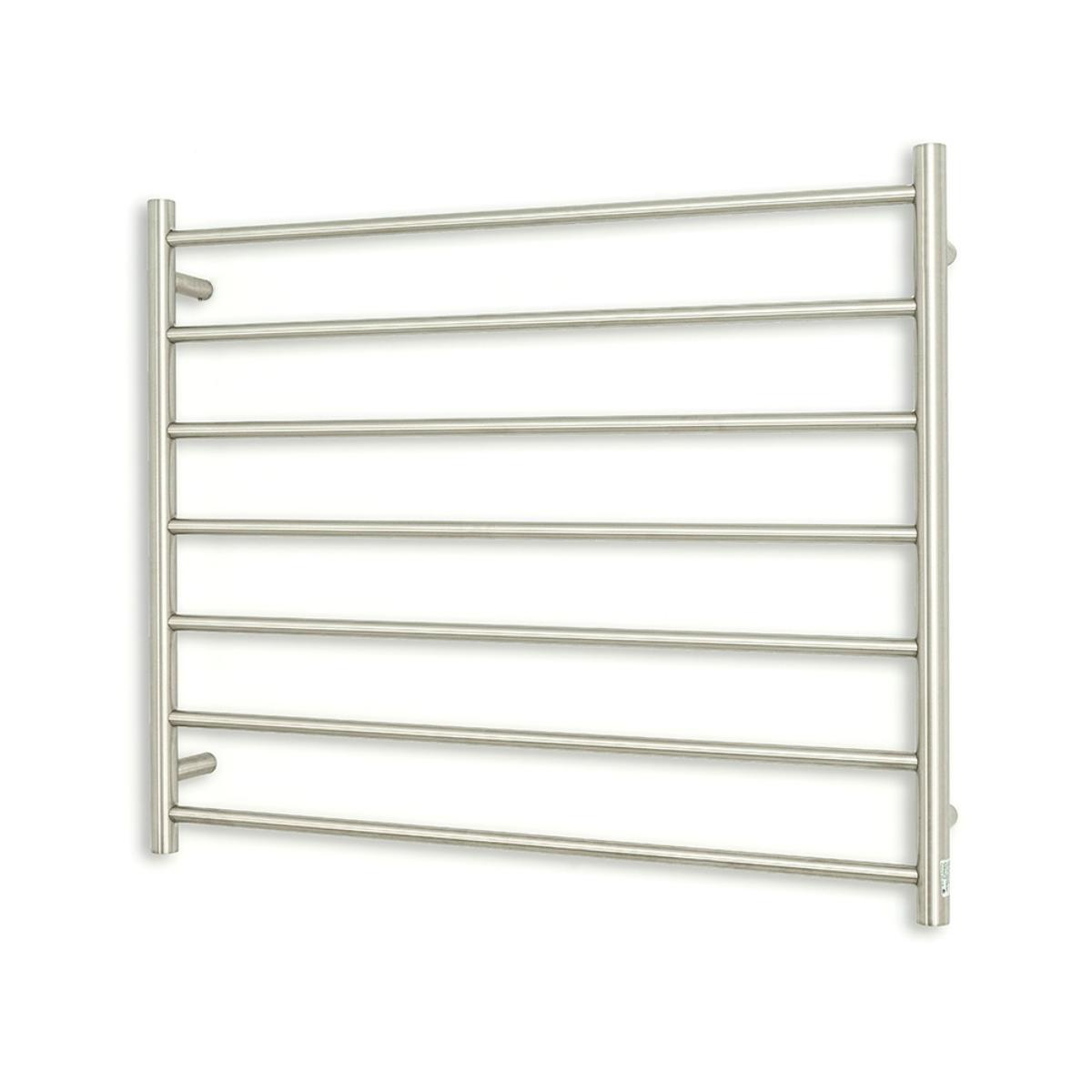 TOWEL RAIL LH BR SAT 900X750MM RND HEAT