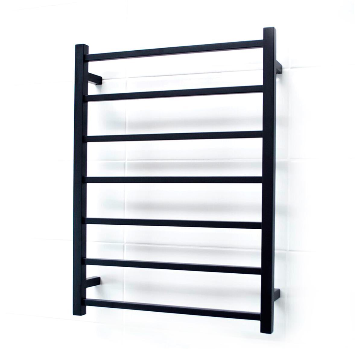 TOWEL RAIL LH MB 600X800MM SQ HEATED