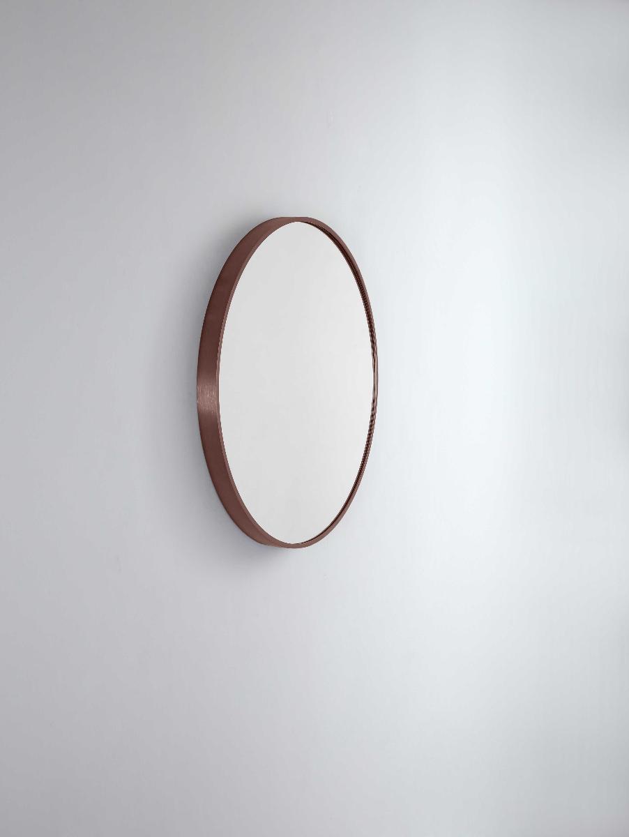 MIRROR MODERN ROUND 610 CB ALUM FRAME