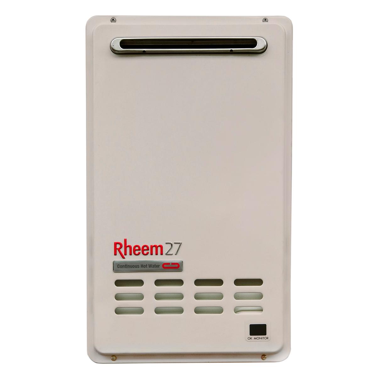 HWS RHEEM C/F 27L-50DEG LPG