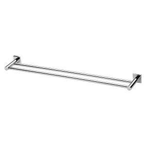 RADII DOUBLE TOWEL RAIL 800MM SQ PLT CP