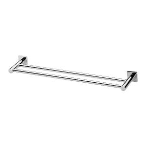 RADII DOUBLE TOWEL RAIL 600MM SQ PLT CP