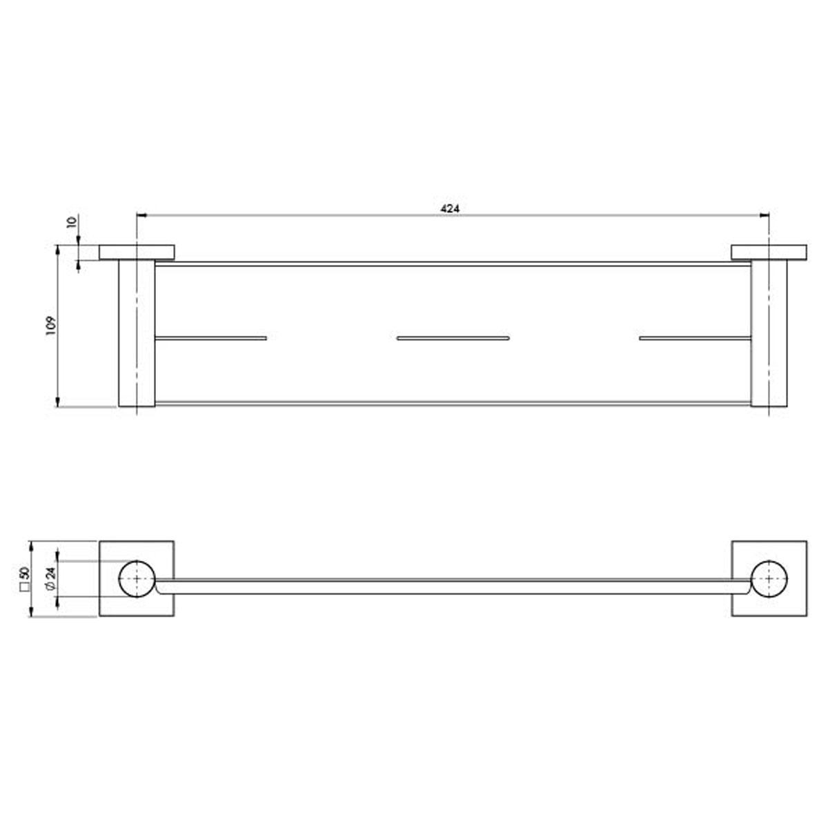 RADII METAL SHELF SQUARE PLATE CP