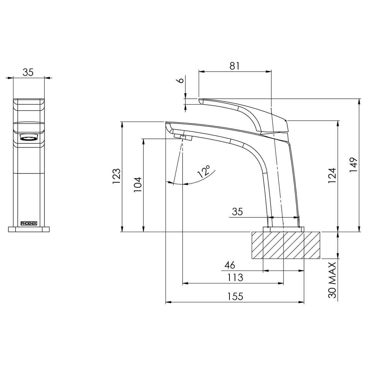 RUSH BASIN MIXER CP