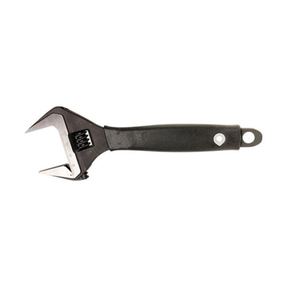 WIDE JAW ADJUSTABLE WRENCH BLK 200mm 8IN