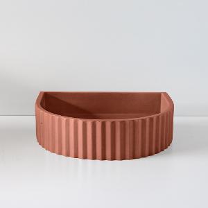 CONCRETE HALF MOON RIBBED BASIN BAROSSA