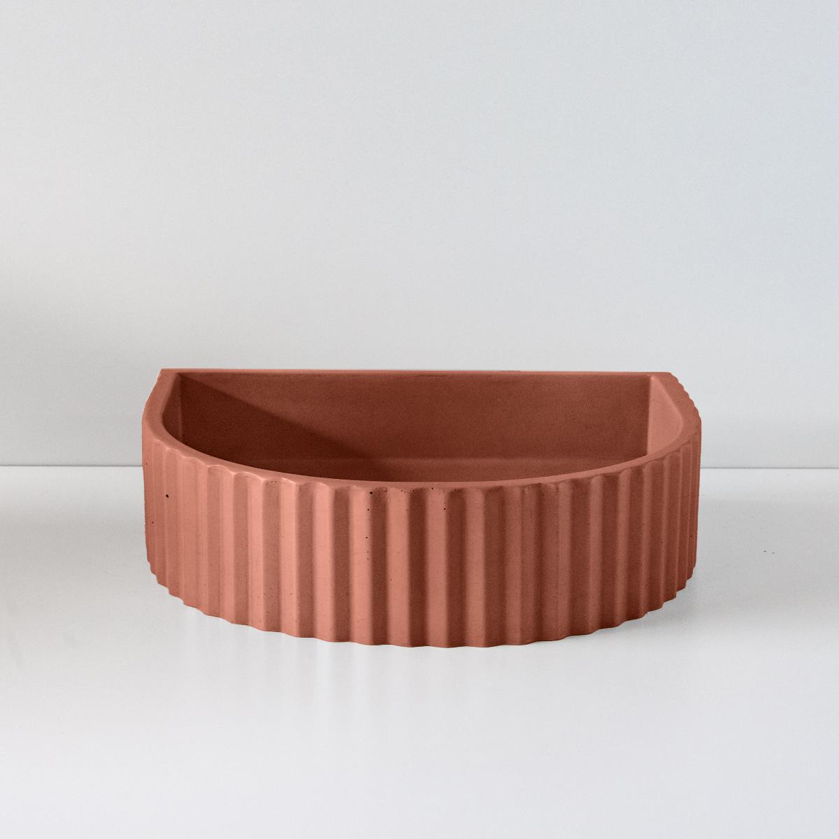 CONCRETE HALF MOON RIBBED BASIN BAROSSA