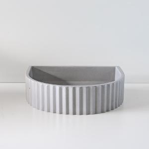 CONCRETE HALF MOON RIBBED BASIN CRA MNT