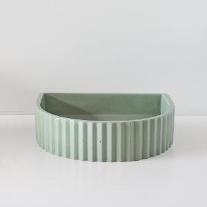 CONCRETE HALF MOON RIBBED BASIN MALENY