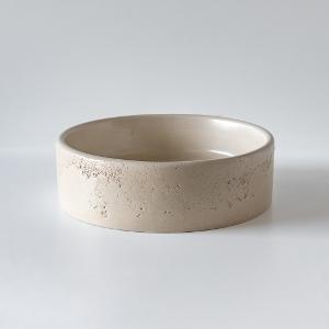 CONCRETE ROUND TEXTURED BASIN BARREN