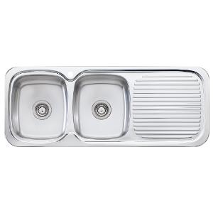 SINK DOUBLE BOWL LAKELAND 1TH LH 1200MM SINK DOUBLE BOWL LAKELAND 1TH LH 1200MM